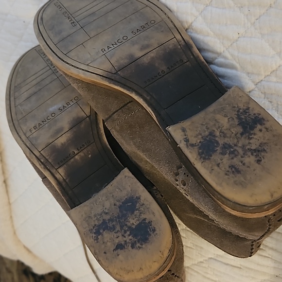 Franco sarto sz 9 olive green suede bootie shoe - Picture 3 of 9